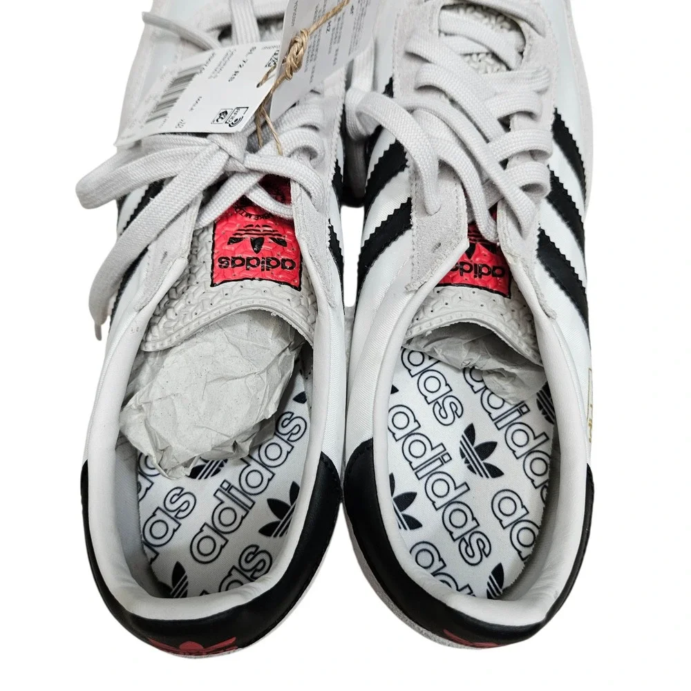Adidas SL 72 RS Mens 10.5 White Black Red NEW JS0746‎ Retro Nylon Suede Sneakers